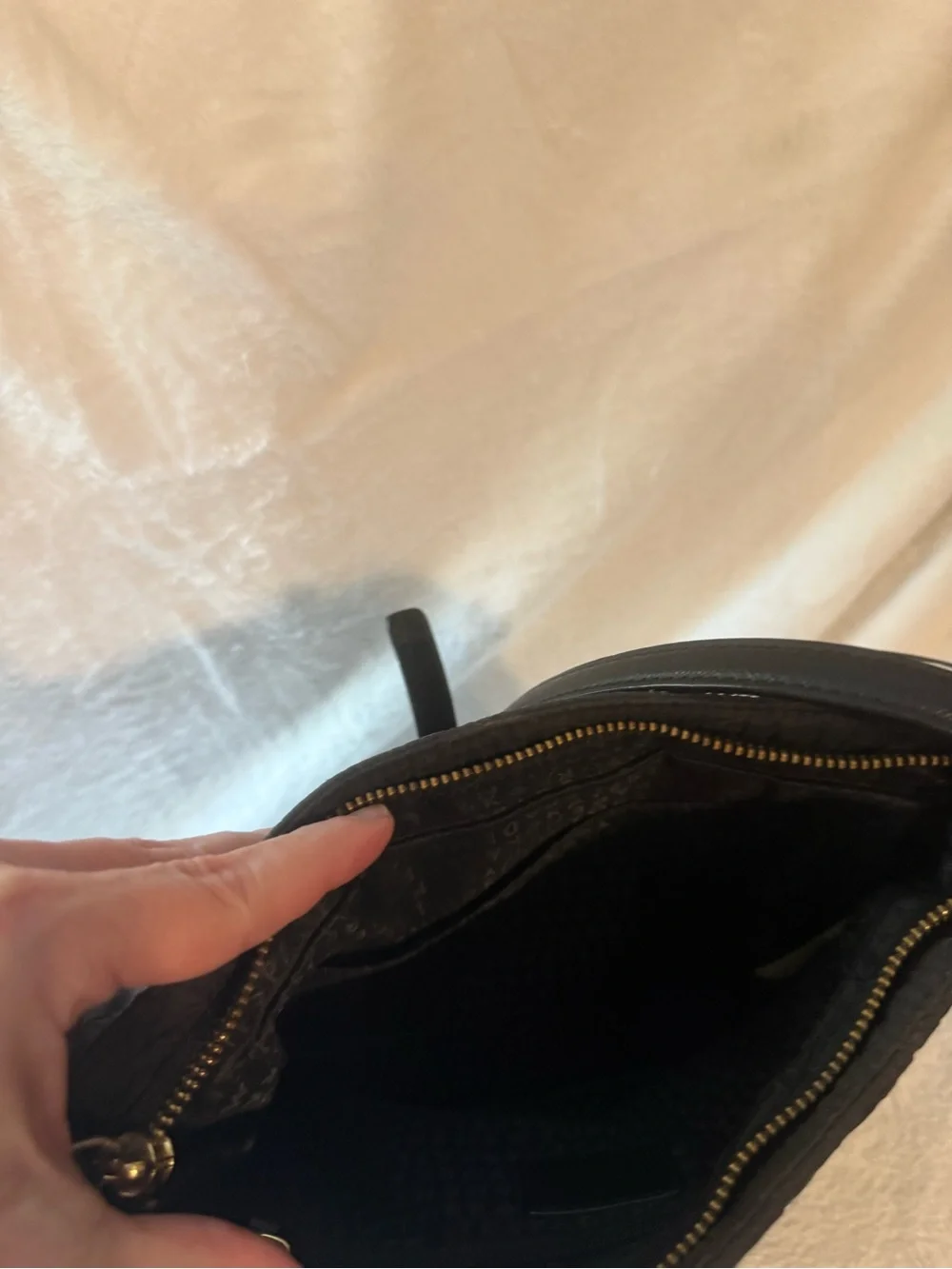 kate spade Black Quilted Crossbody with Gold Hardware